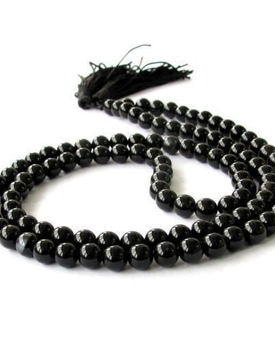 Black Colored akik/Agate/Hakik Mala/Maala/Garland of 108+1 Beads for Shani/Kaali and Bhairav Pooja/Puja and a siddha RUdraksha Freeee