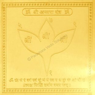 menka apsara yantra मेनका  अप्सरा यंत्र प्रतिष्ठित - Gold Plated Copper - (4 x 4 inches, Golden)