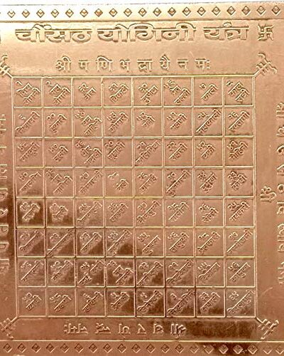 pran pratishthit 64 Yogini Copper Yantra/Pooja Yantra